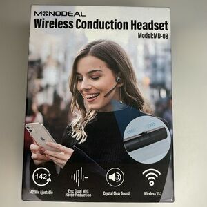 Monodeal bone conductor headset/headphonenes with mic